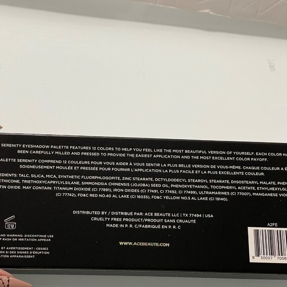 Ace Beauté BNIB 12 Shade Matte & Shimmer Warm Toned Serenity Eyeshadow Palette - Picture 6 of 7